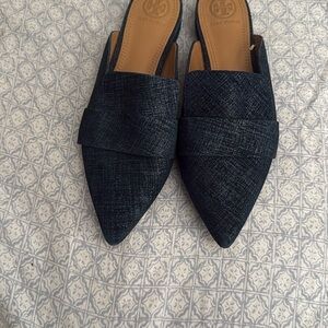 Tory Burch Dark Textured Mules
